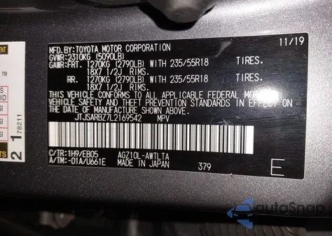 2020 Lexus Nx 300 F Sport from USA, damaged, VIN JTJSARBZ7L2169542